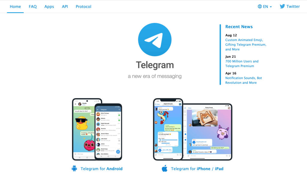 download telegram page